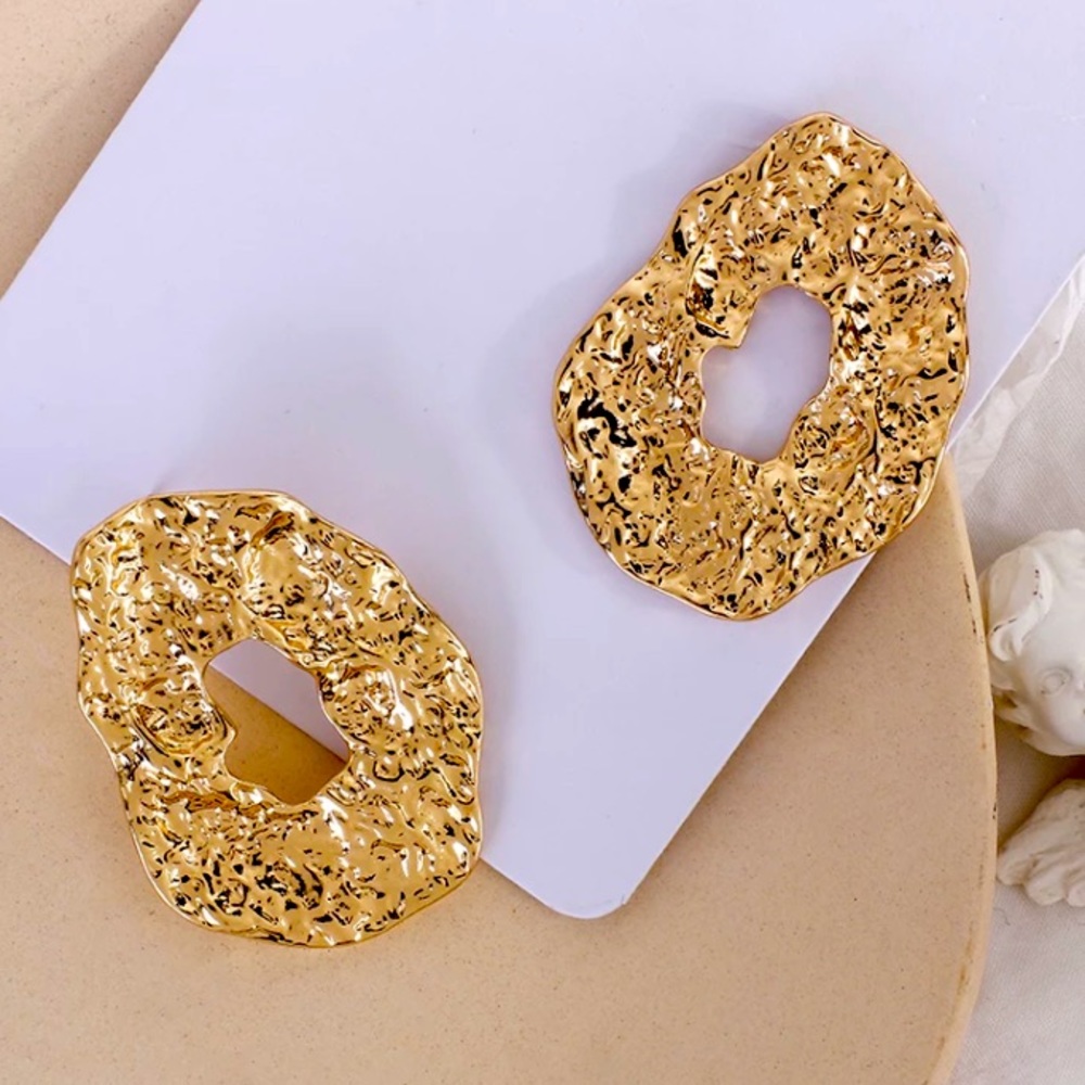 ๐ Fashion Gold Plated Geometric Earrings - Picture 1 of 4